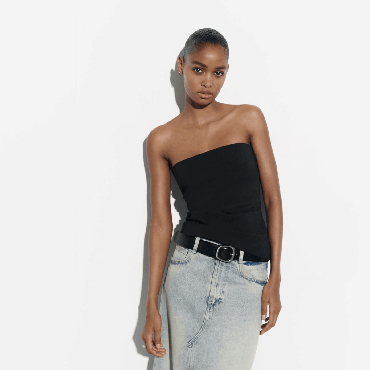 Top Tomara que Caia Branco com Corte Reto – Velarina