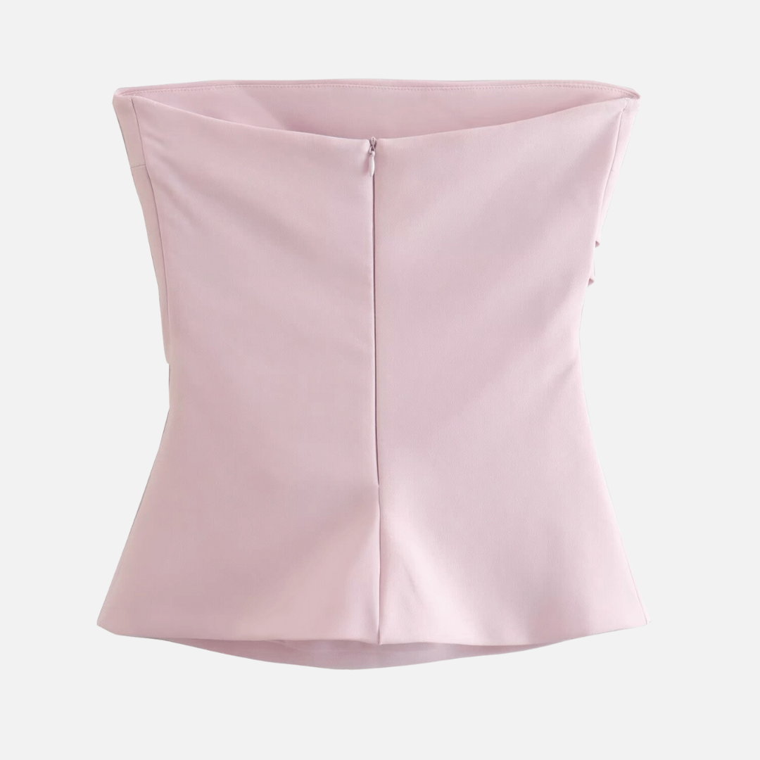 Top Tomara que Caia Branco com Corte Reto – Velarina