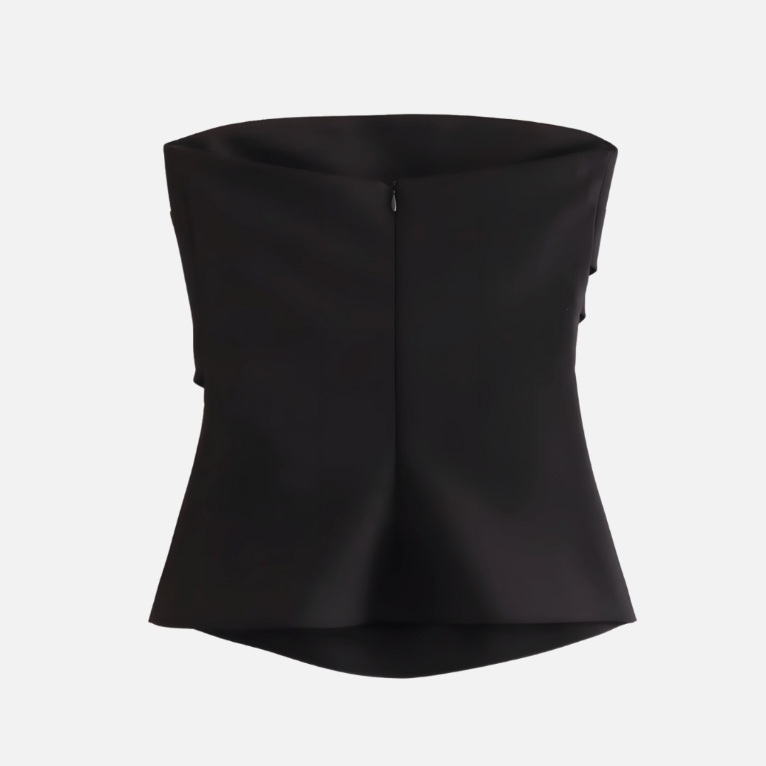 Top Tomara que Caia Branco com Corte Reto – Velarina