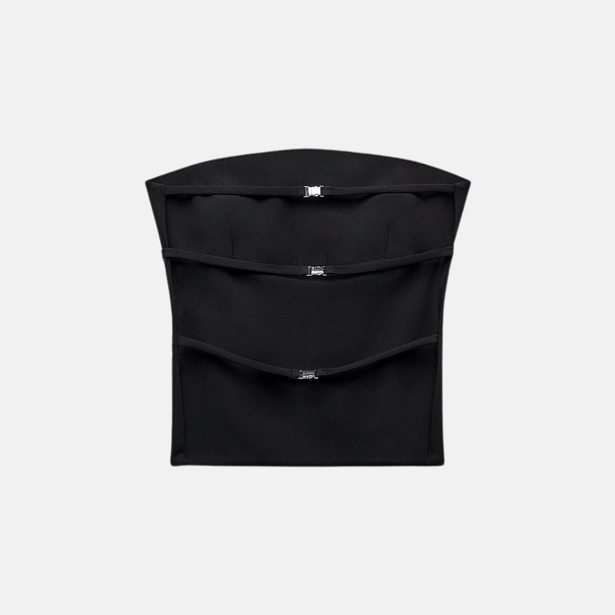 Top Tomara que Caia Preto com Tiras nas Costas – Viarina