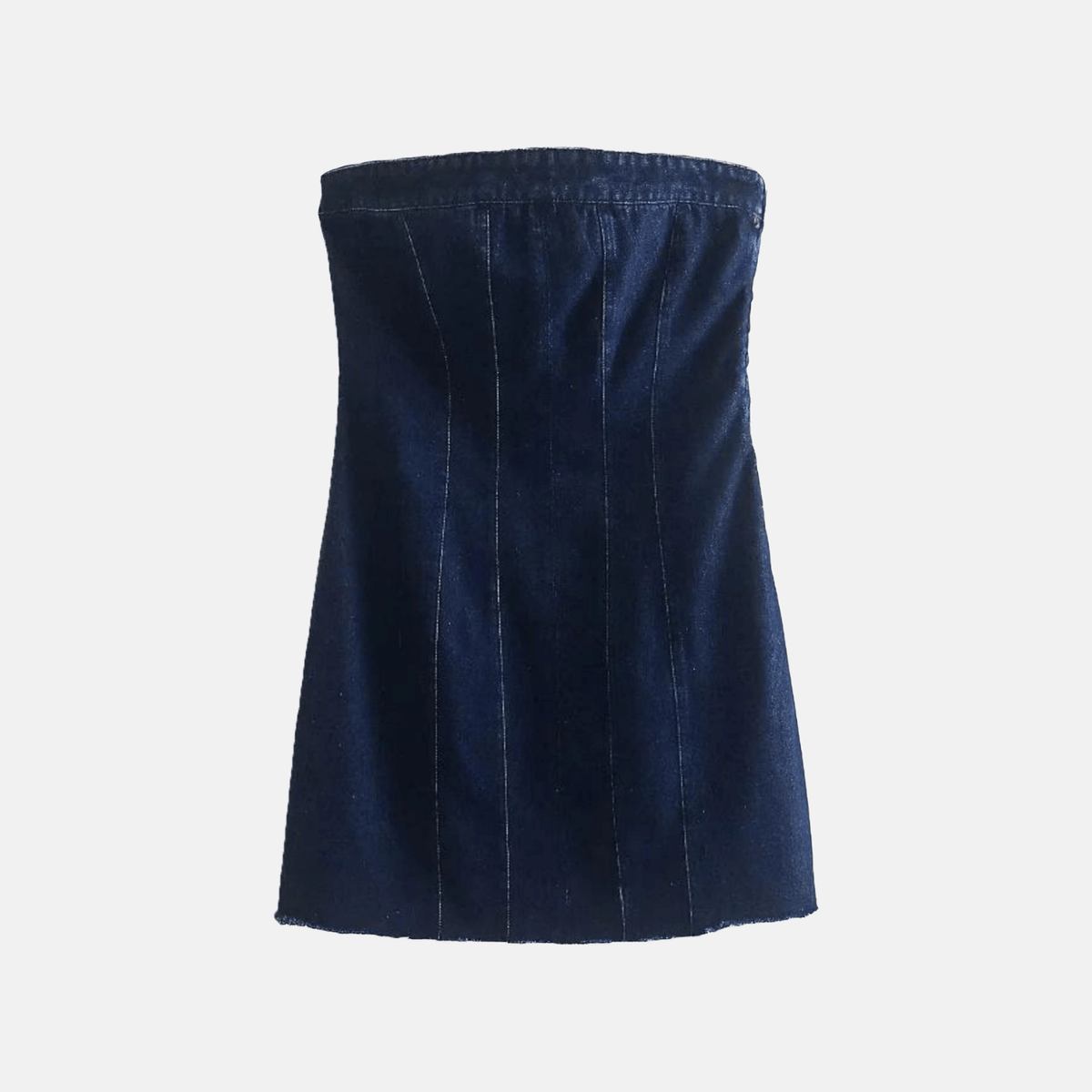 Vestido Jeans Curto Tomara que Caia Estilo Corset – Zelarina