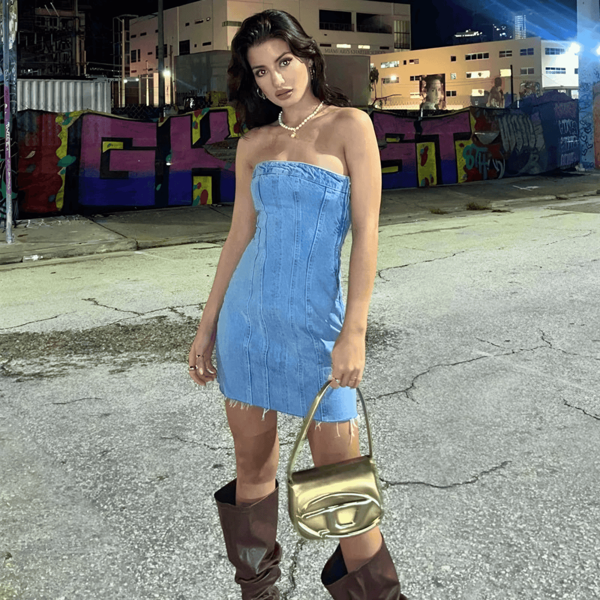 Vestido Jeans Curto Tomara que Caia Estilo Corset – Zelarina