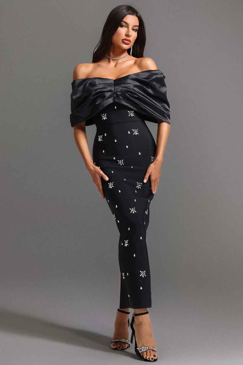 Vestido Curto Tomara que Caia Estruturado com Corset e Saia Drapejada – Nelinara
