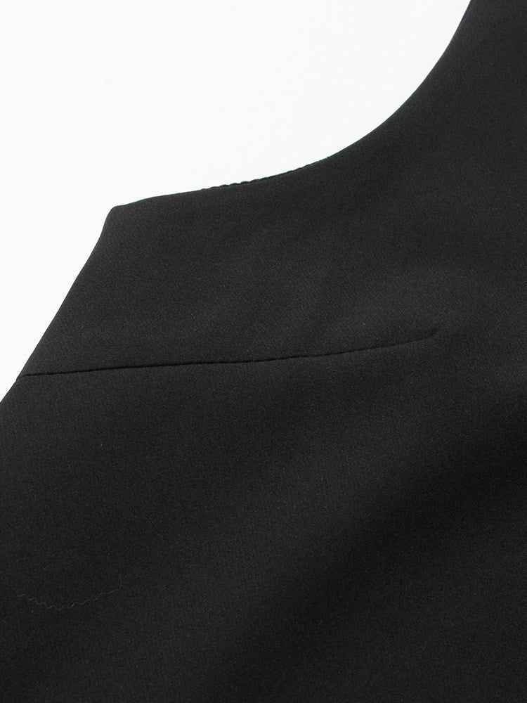 Vestido Curto de Festa Preto com Gola Alta e Barra em Plumas – Milanora