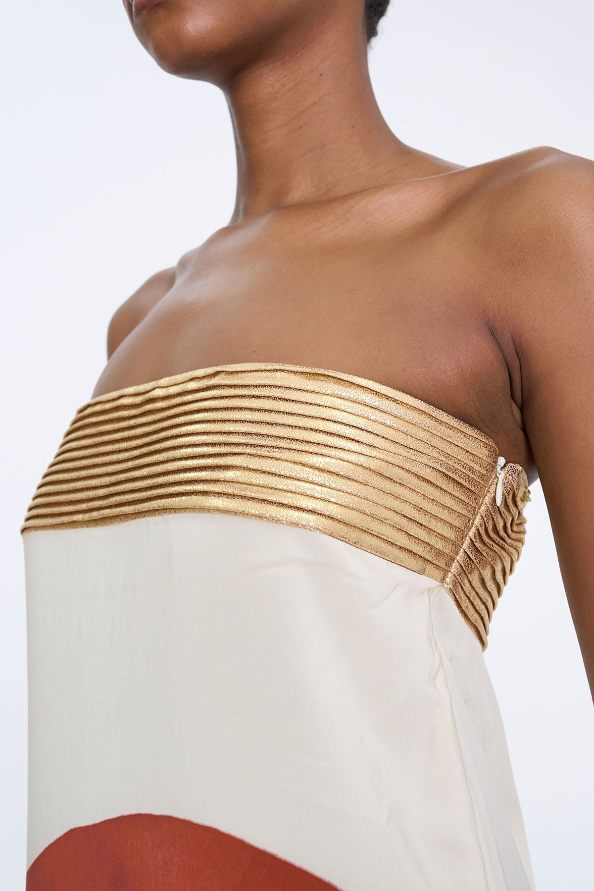 Vestido Longo Tomara que Caia com Estampa Abstrata – Florinda