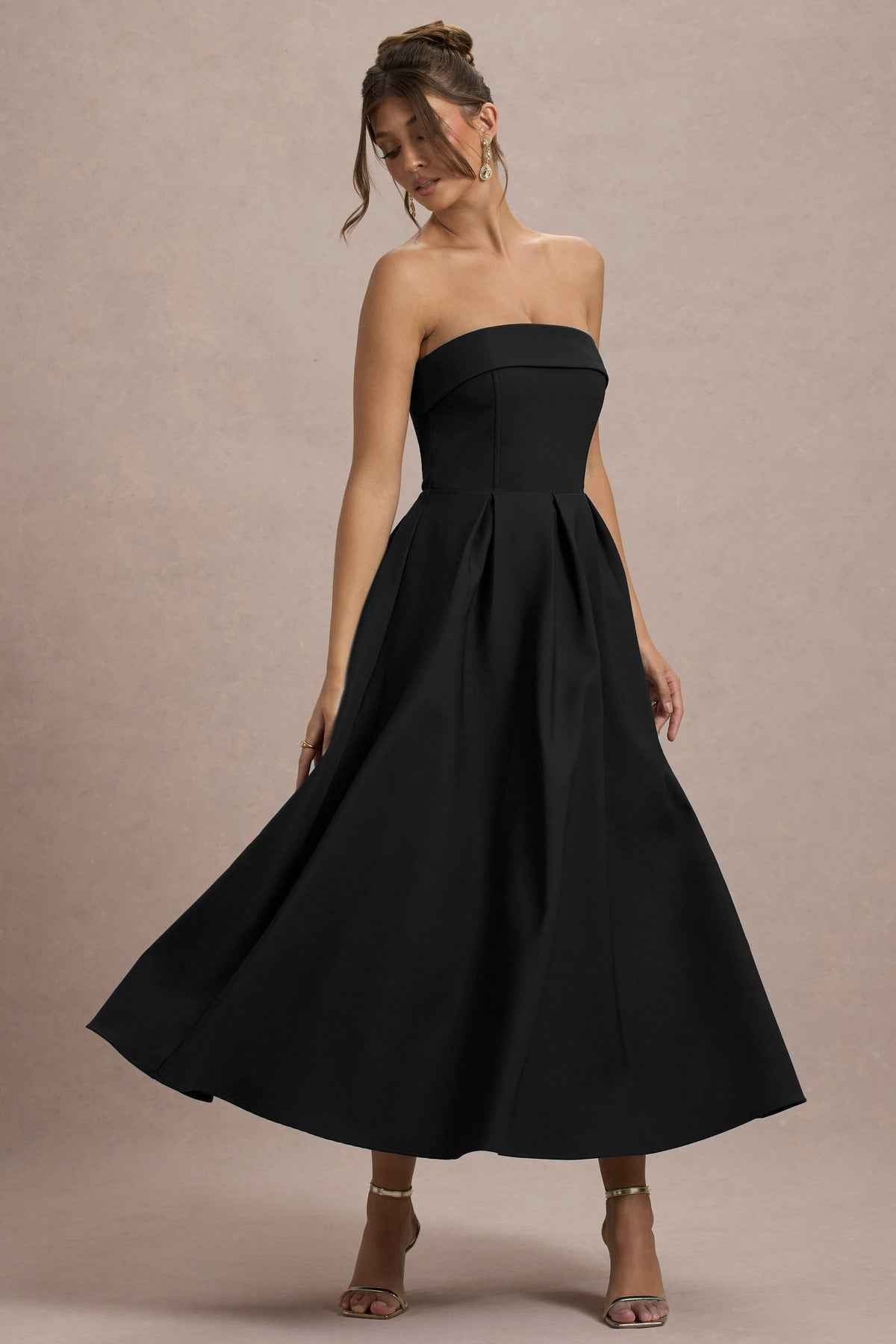 Vestido Midi de Festa Tomara que Caia Estruturado – Ivana