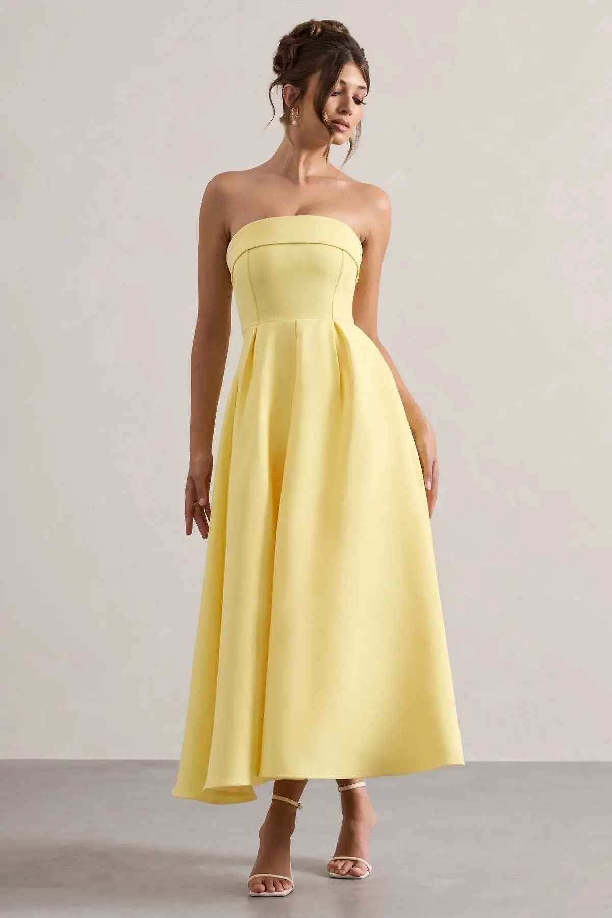 Vestido Midi de Festa Tomara que Caia Estruturado – Ivana