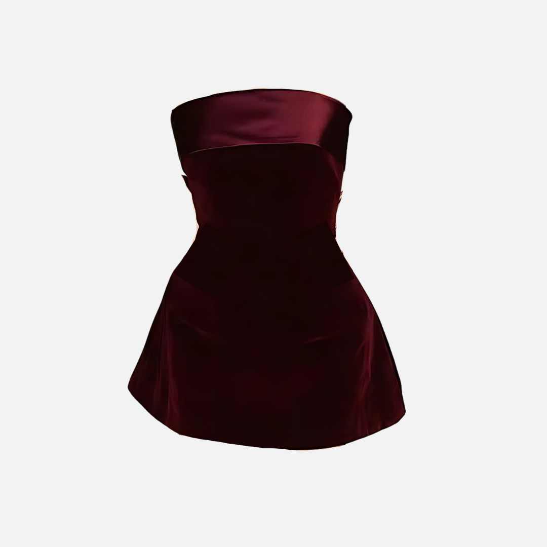 Vestido Curto Tomara que Caia em Veludo – Serarina
