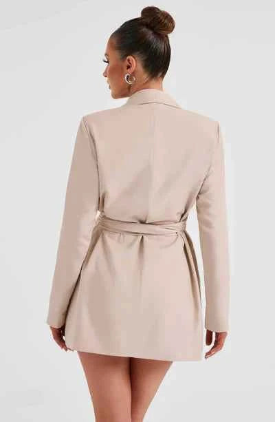 Vestido Blazer Curto de Alfaiataria Transpassado – Zalilia