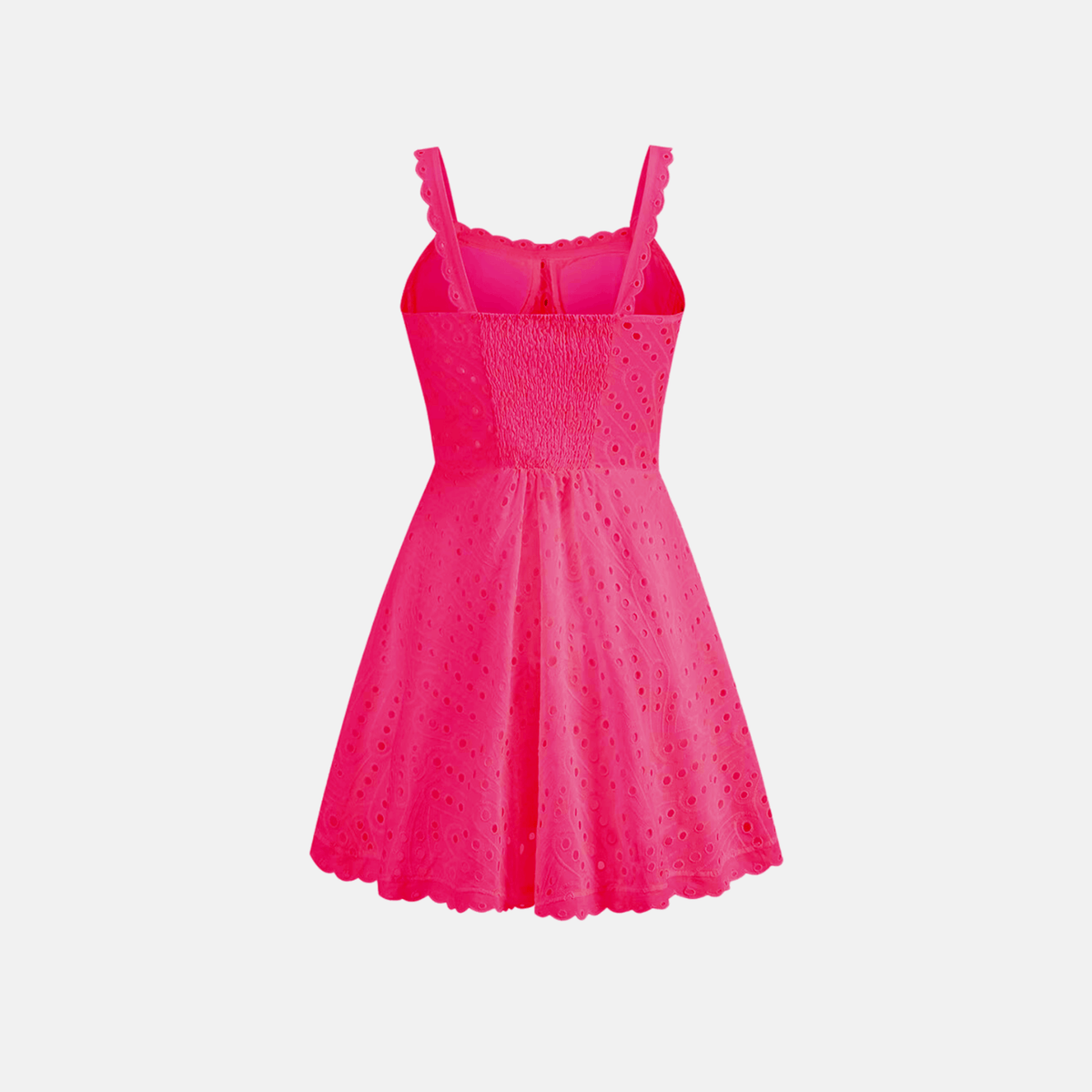 Vestido Curto Branco de Laise com Recortes – Amarisa