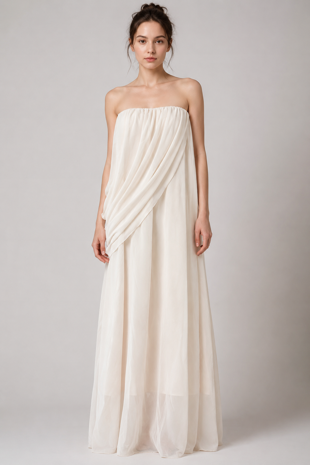 Vestido Longo Tomara que Caia Plissado para Festa e Resort – Eva