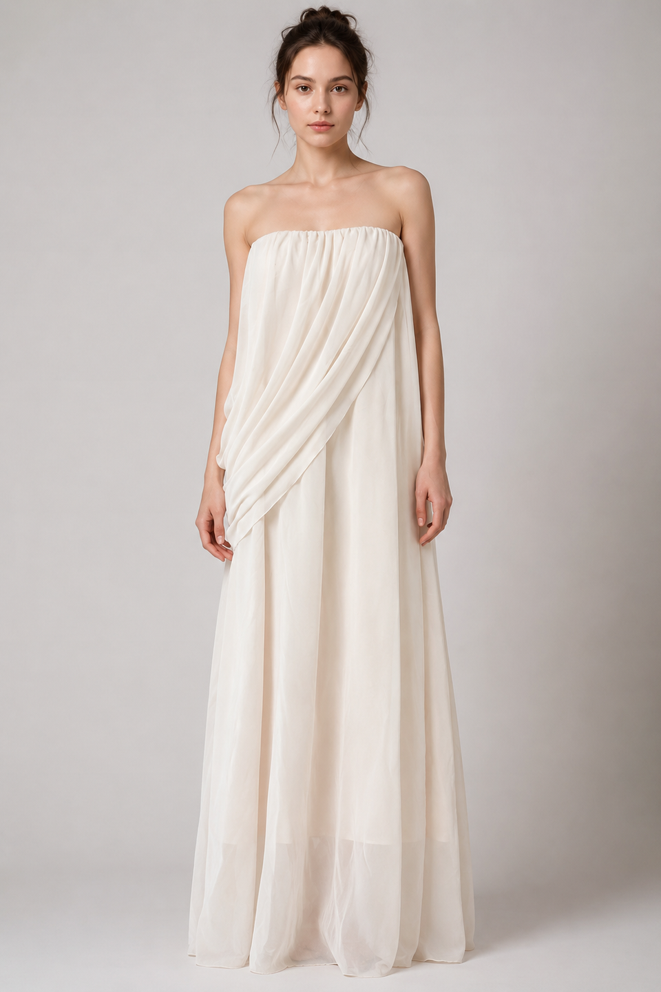 Vestido Longo Tomara que Caia Plissado para Festa e Resort – Eva