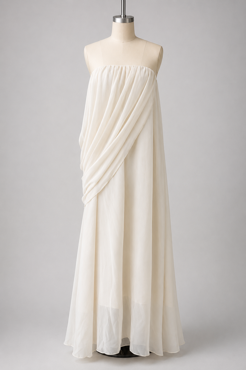 Vestido Longo Tomara que Caia Plissado para Festa e Resort – Eva